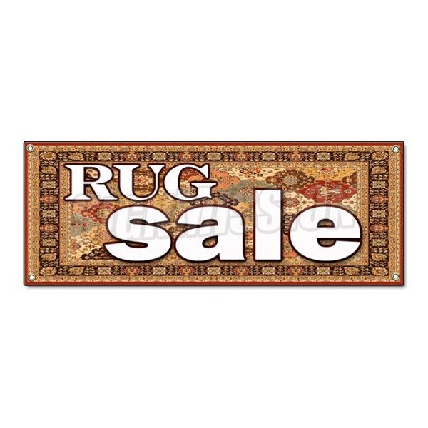 RUG SALE BANNER SIGN persian carpet carpeting area wall to wall oriental